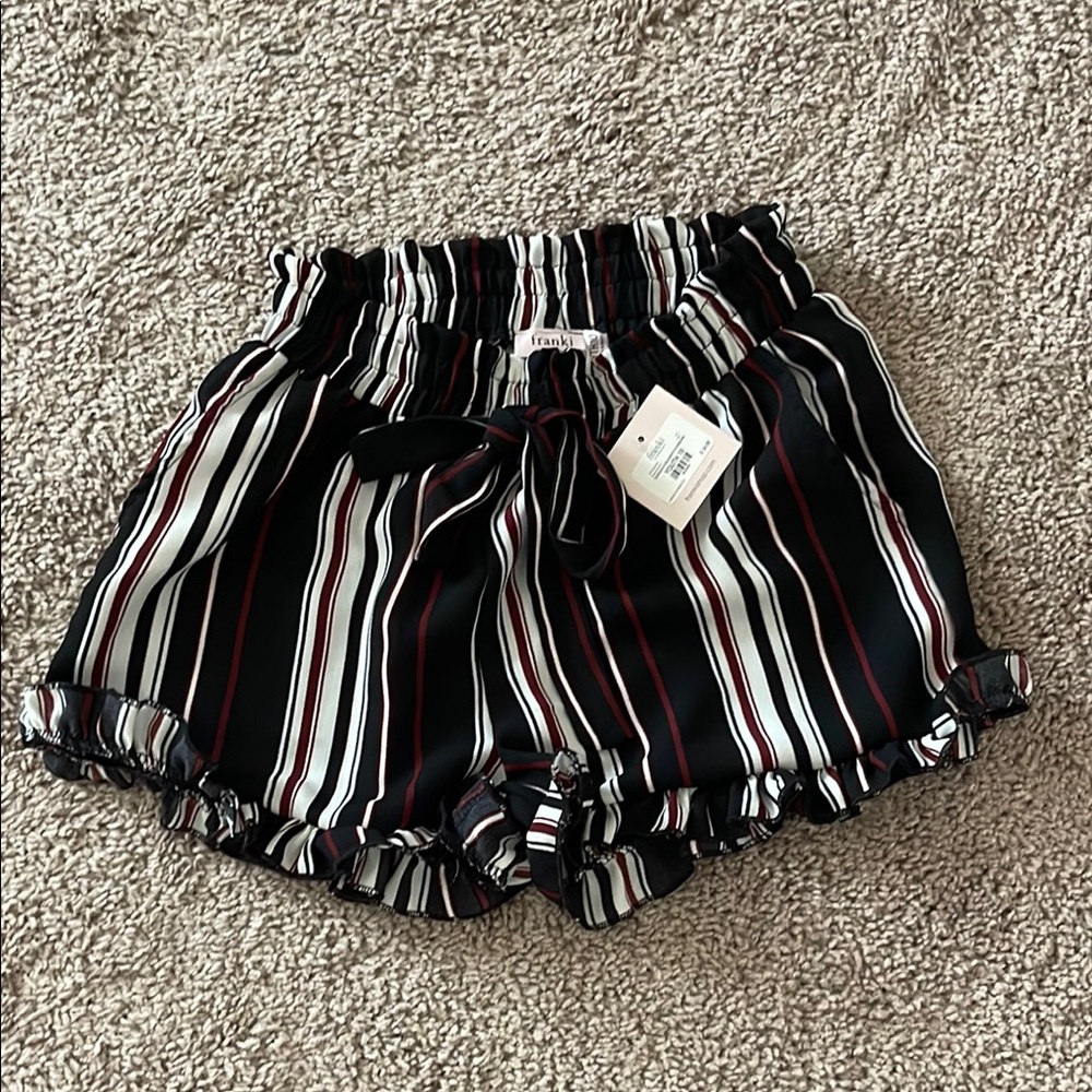 Franki by Francesca Kids Striped Ruffle Hem Shorts